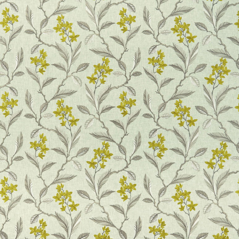 Clarke &amp; Clarke Melrose Chartreuse Fabric