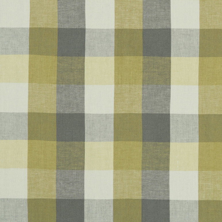 Clarke &amp; Clarke Austin Check Citron/Natural Fabric