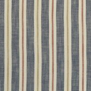 Clarke & Clarke Sackville Stripe Midnight/Spice Fabric