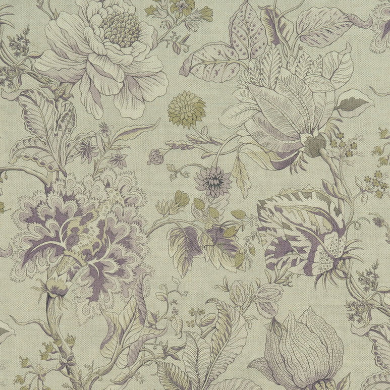 Clarke &amp; Clarke Sissinghurst Heather/Olive Fabric