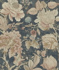 Clarke & Clarke Sissinghurst Midnight/Spice Fabric