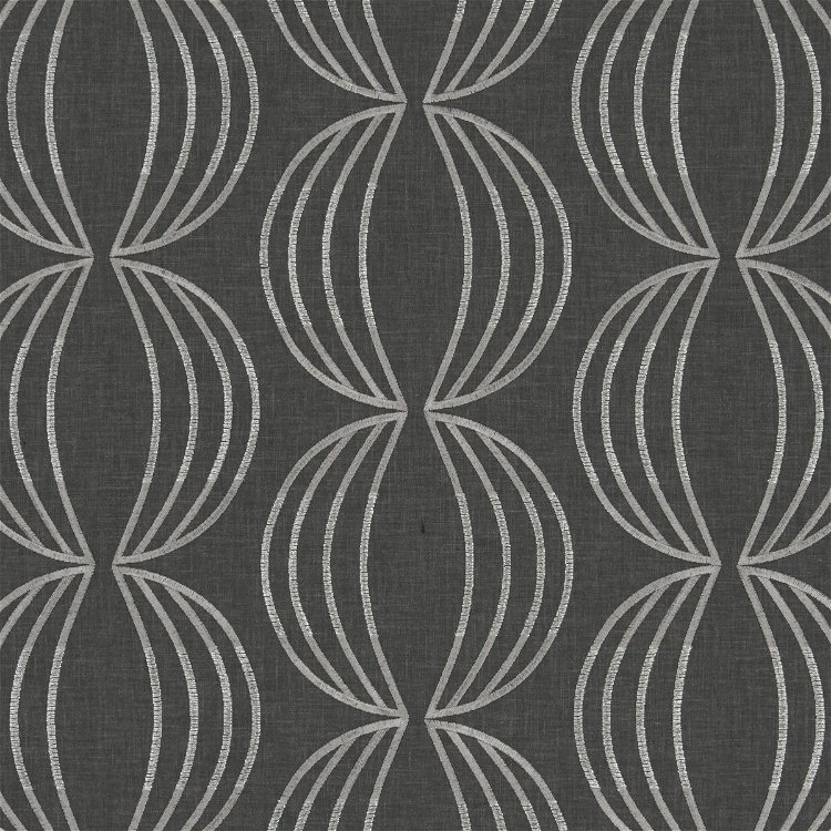 Clarke & Clarke Carraway Charcoal Fabric
