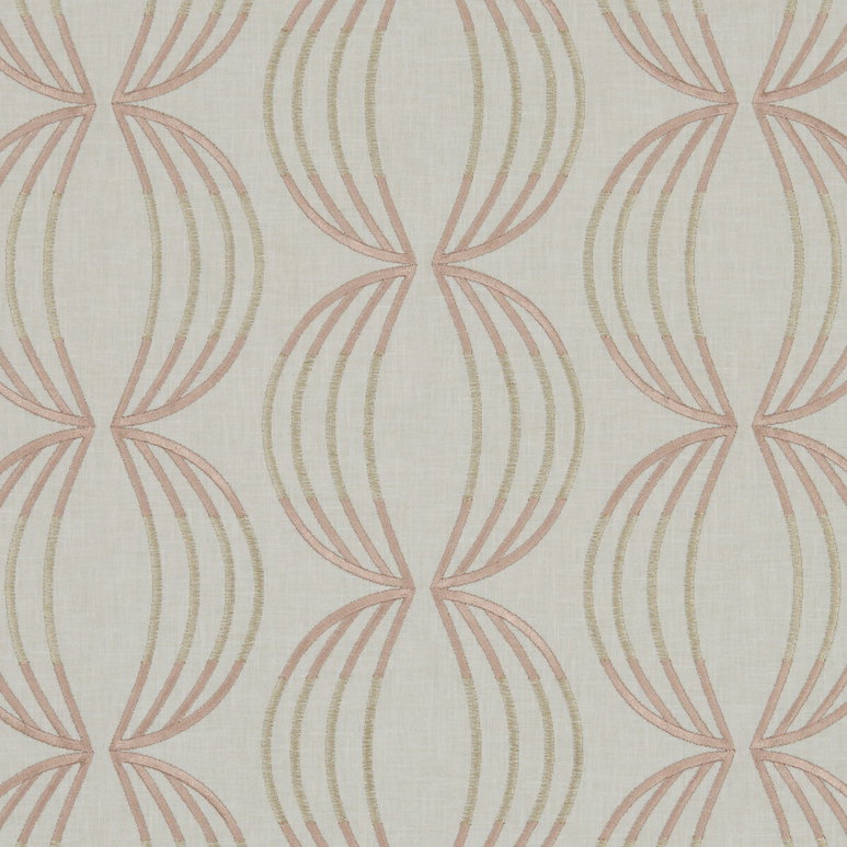 Clarke &amp; Clarke Carraway Rose Gold Fabric