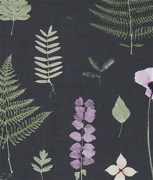 Clarke & Clarke Herbarium Heather/Ebony Fabric