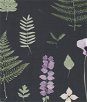 Clarke & Clarke Herbarium Heather/Ebony Fabric