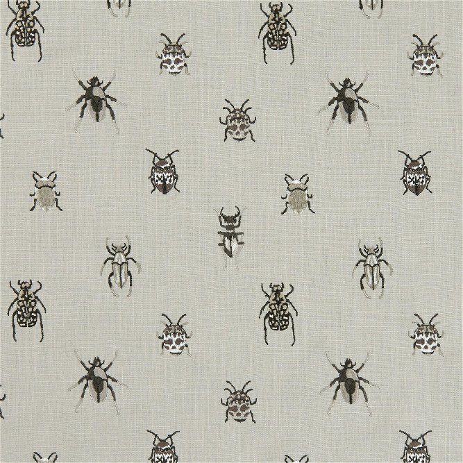 Clarke &amp; Clarke Beetle Charcoal/Natural Fabric