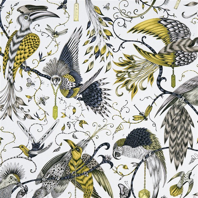 Clarke &amp; Clarke Audubon Gold Fabric
