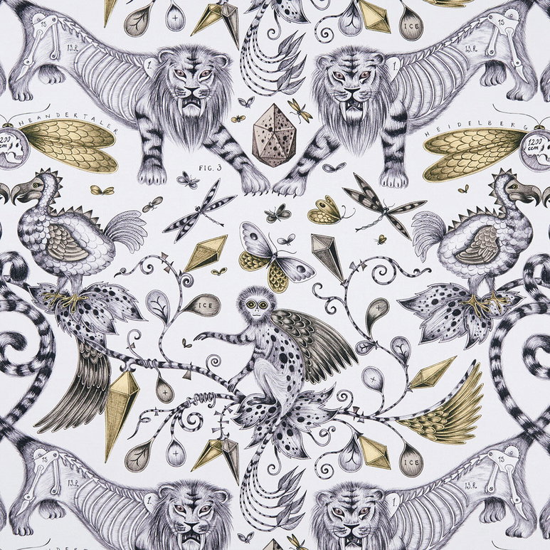 Clarke &amp; Clarke Extinct Gold Fabric