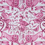 Clarke & Clarke Extinct Magenta Fabric