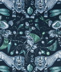 Clarke & Clarke Extinct Navy Fabric