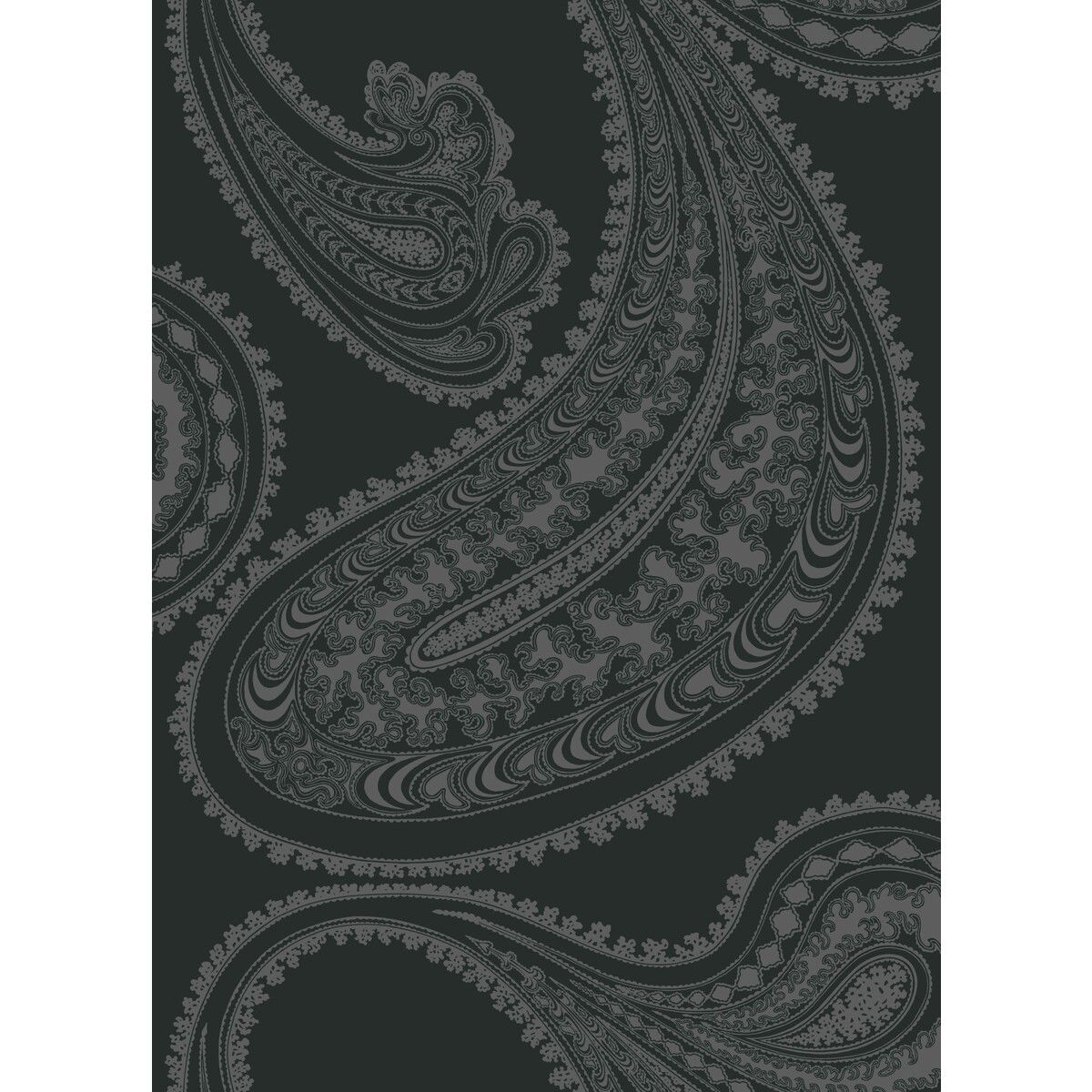 Cole & Son Rajapur Charcoal Black Fabric OnlineFabricStore