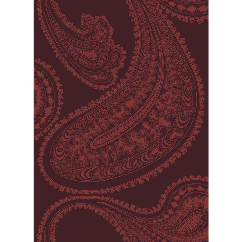 Cole &amp; Son Rajapur Rose On Dark Crimson Fabric