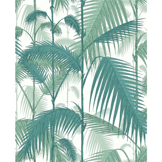 Cole &amp; Son Palm Jungle Tea Viridian Chalk Fabric