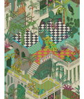 Cole & Son Miami Olive Green Multi Fabric