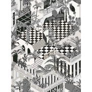 Cole & Son Miami Black/White Fabric