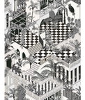 Cole & Son Miami Black/White Fabric