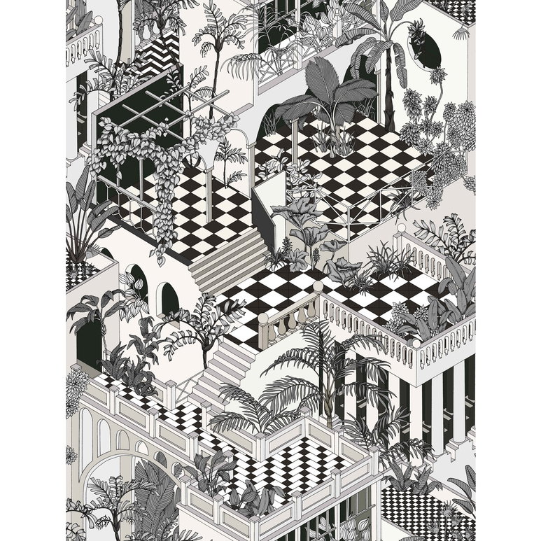 Cole &amp; Son Miami Black/White Fabric