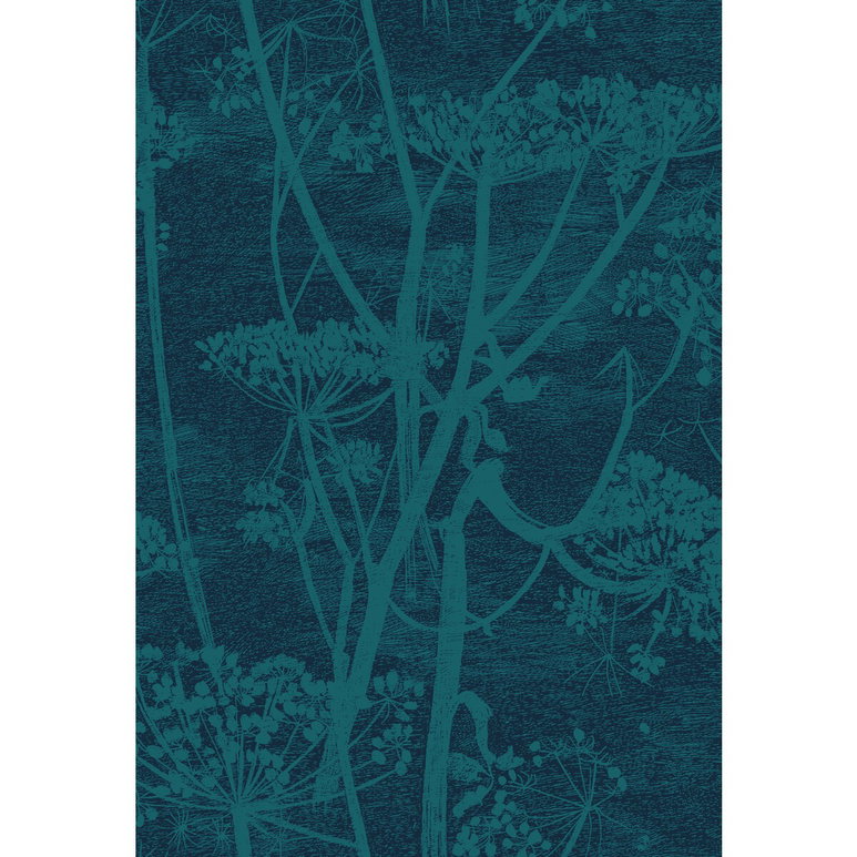 Cole &amp; Son Cow Parsley Petrol &amp; Ink Fabric