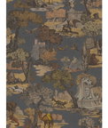 Cole & Son Versailles Grand Ginger Charcoal Fabric