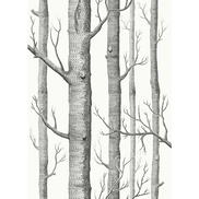 Cole & Son Woods Black/White Fabric