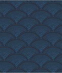 Cole & Son Feather Fan Hyacinth On Charcoal Fabric