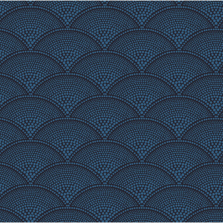 Cole &amp; Son Feather Fan Hyacinth On Charcoal Fabric