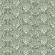 Cole & Son Feather Fan Cream On Olive Fabric