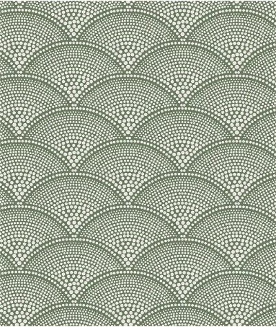 Cole & Son Feather Fan Cream On Olive Fabric