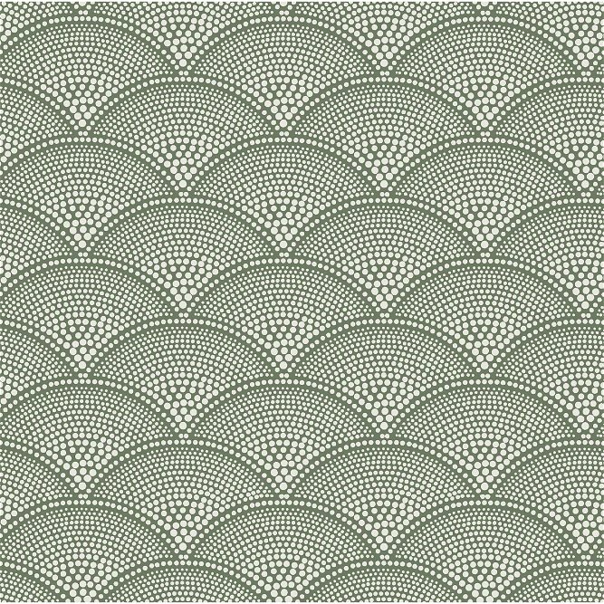 Cole &amp; Son Feather Fan Cream On Olive Fabric