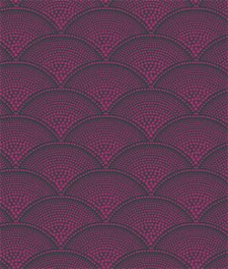 Cole & Son Feather Fan Magenta Charcoal