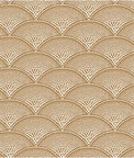 Cole & Son Feather Fan Cream Ginger Fabric