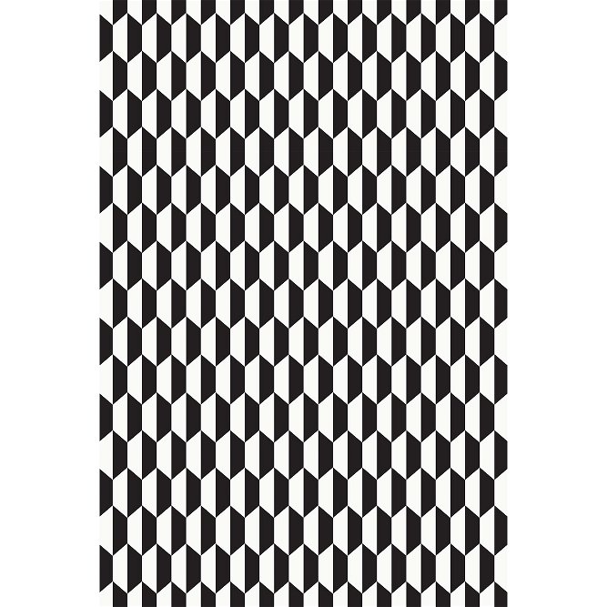 Cole &amp; Son Tile Black/White Fabric
