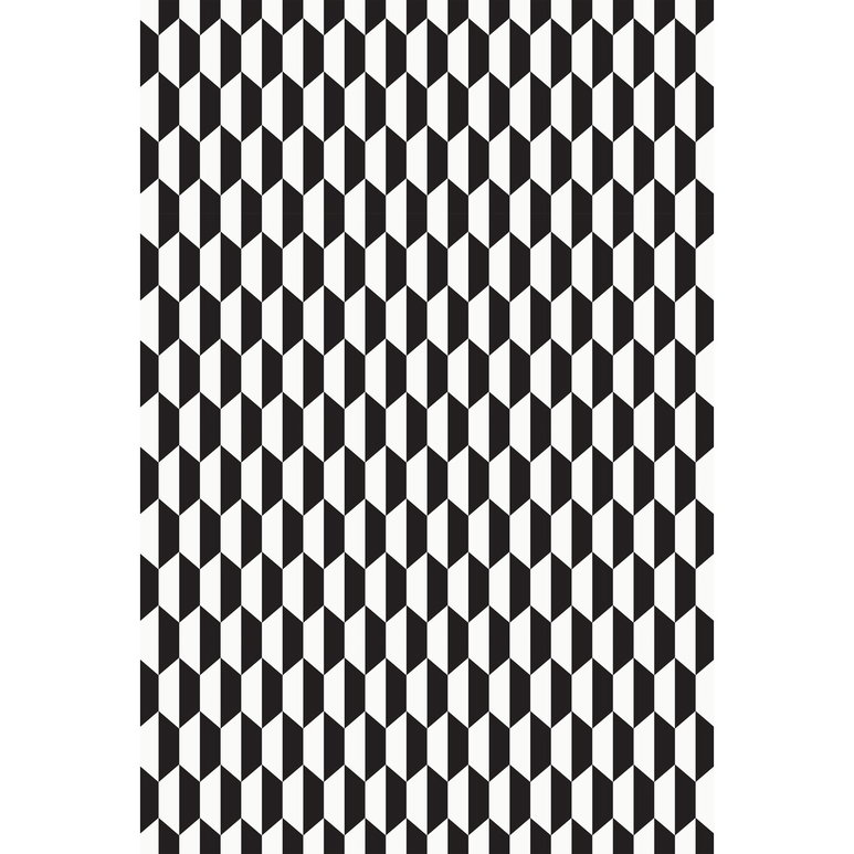 Cole &amp; Son Tile Black/White Fabric