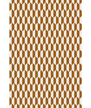 Cole & Son Tile Dark Ginger Cream Fabric