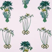 Clarke & Clarke Jungle Palms Pink Fabric