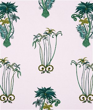 Clarke & Clarke Jungle Palms Pink Fabric