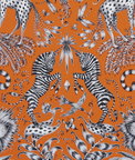 Clarke & Clarke Kruger Flame Fabric