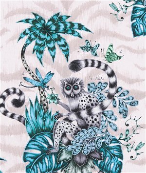 Clarke & Clarke Lemur Pink Fabric