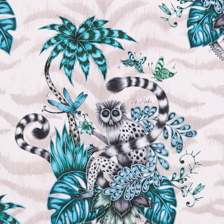 Clarke &amp; Clarke Lemur Pink Fabric