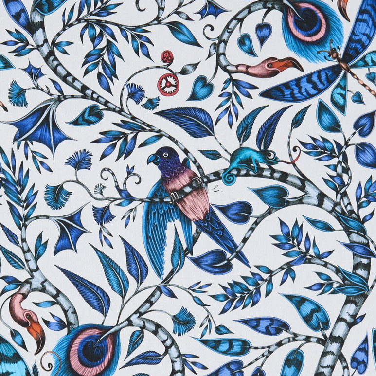 Clarke &amp; Clarke Rousseau Blue Fabric