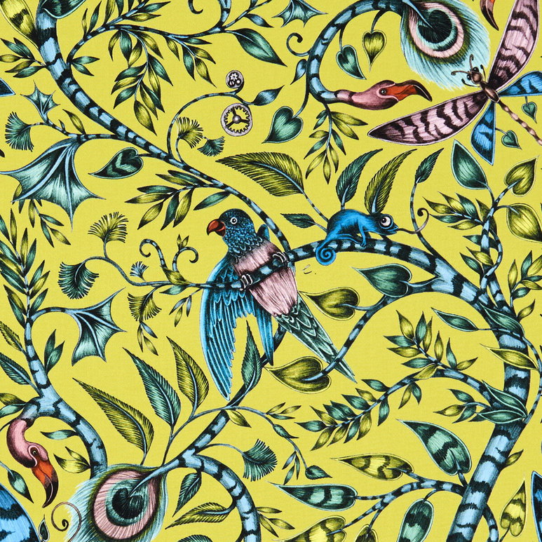 Clarke &amp; Clarke Rousseau Lime Fabric