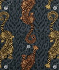 Clarke & Clarke Tigris Flame Fabric