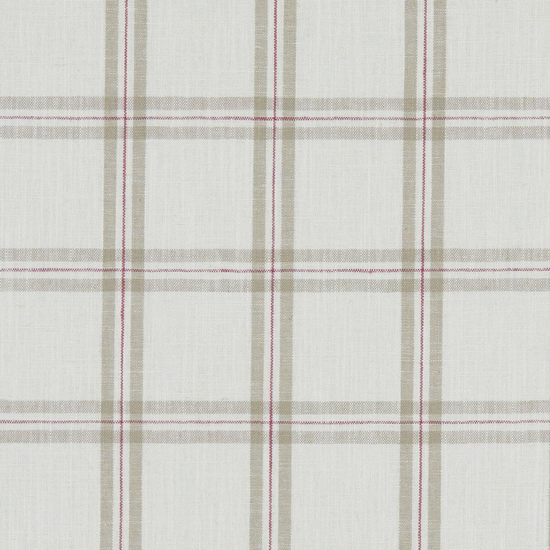 Clarke &amp; Clarke Kelmscott Raspberry/Linen Fabric