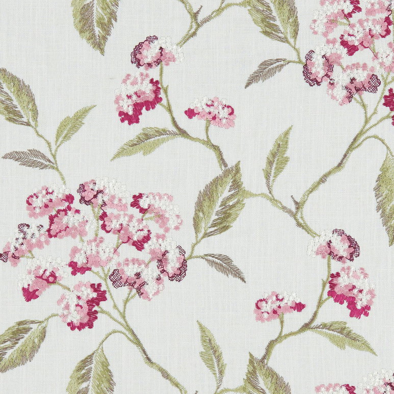 Clarke &amp; Clarke Summerby Raspberry Fabric