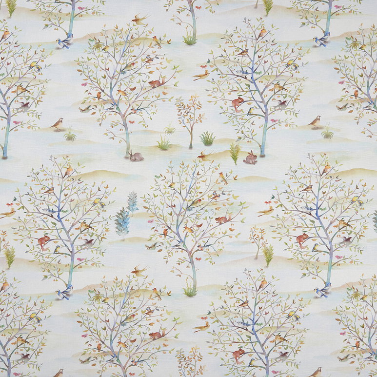 Clarke &amp; Clarke Coppice Summer/Linen Fabric