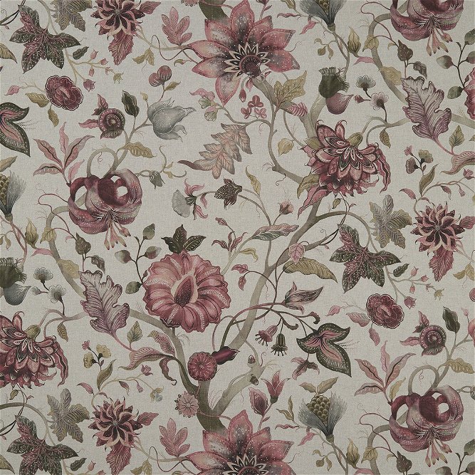 Clarke &amp; Clarke Delilah Culla Winterberry/Linen Fabric