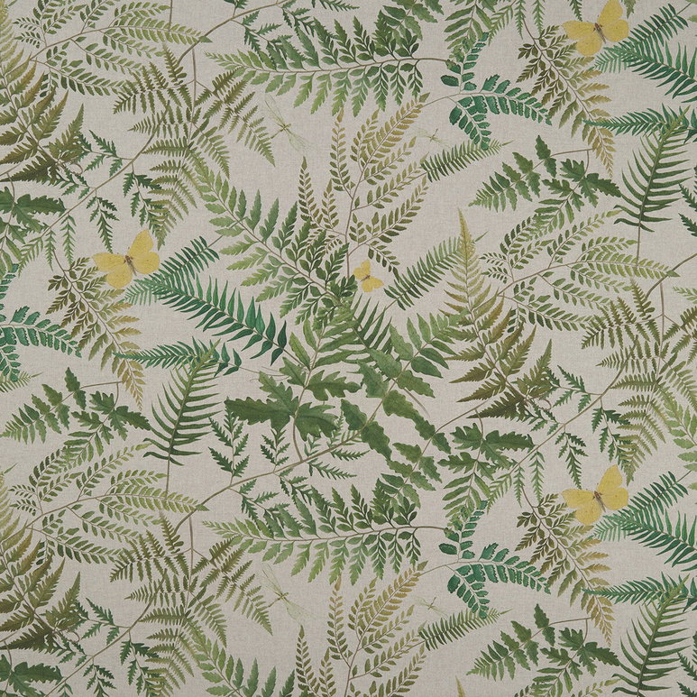 Clarke &amp; Clarke Fern Glade Linen Fabric