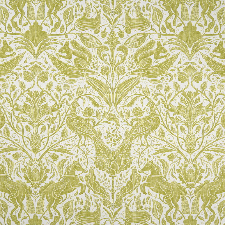Clarke &amp; Clarke Forest Trail Citrus Fabric