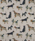 Clarke & Clarke Walkies Linen Fabric
