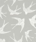 Clarke & Clarke Fly Away Grey Fabric